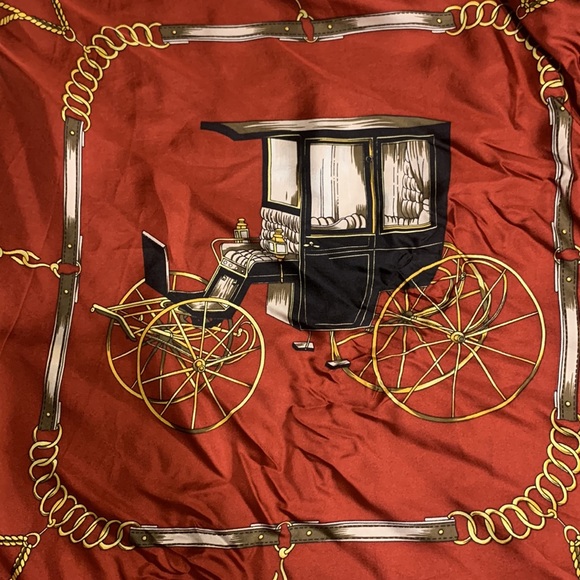 LORIS AZZARO PARIS SILK SCARF EQUESTRIAN HORSEBIT HARNESS CALÈCHE COACH CARRIAGE - Picture 6 of 11